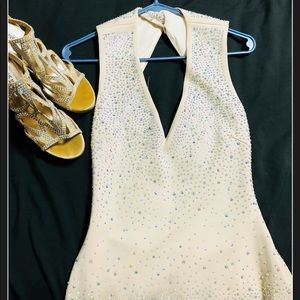 Lovely fitted iridescent dress and matching shoes